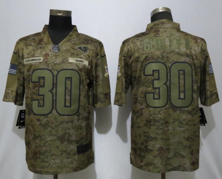 Men Los Angeles Rams #30 Gurley ii Nike Camo Salute to Service Limited NFL Jerseys